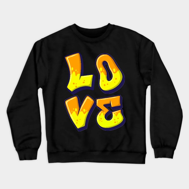 GRAFFITI STYLE LOVE SET DESIGN Crewneck Sweatshirt by The C.O.B. Store